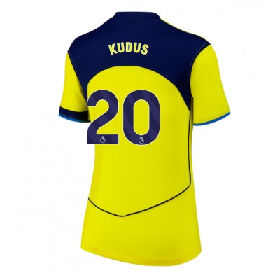 Tottenham Hotspur Mohammed Kudus #20 Rezervni Dres za Ženska 2025-26 Kratak Rukav Tottenham Hotspur Mohammed Kudus #20 Rezervni Dres za Ženska 2025-26 Kratak Rukav